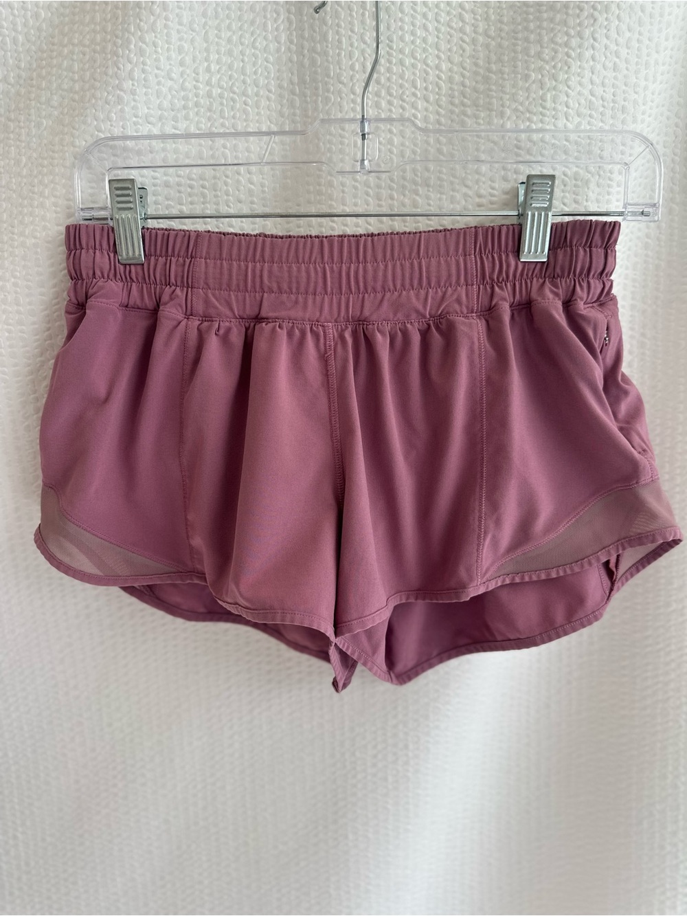 LULULEMON Hotty Hot High Rise 4” Dusty Mauve Pink Lined Running Shorts Size 6